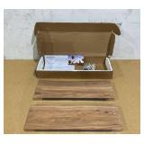 2PCS Natural Rustic Wooden Floating Shelves Wall Mounted