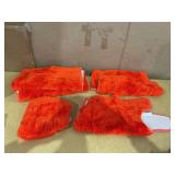 4PCS Orange Area Rug Set