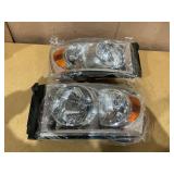 Headlight Assembly Headlights Kit Compatible with 2006-2008 Dodge Ram 1500/2006-2009 Ram 2500 3500 (Fits Models with Halogen Headlamps Only)
