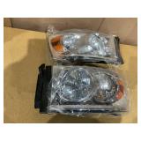 Headlight Assembly Headlights Kit Compatible with 2006-2008 Dodge Ram 1500/2006-2009 Ram 2500 3500 (Fits Models with Halogen Headlamps Only)