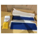 2PCS Fuqing Dark Blue Floating Shelves, Solid Wooden Wall Shelves