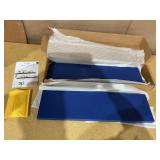 2PCS Fuqing Dark Blue Floating Shelves, Solid Wooden Wall Shelves