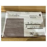 2PCS Fuqing  Floating Shelves for Wall Rustic Grey Wood