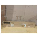 2PCS White Floating Shelves, Solid Wood Wall Mounted Shelves