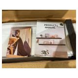 2PCS White Floating Shelves, Solid Wood Wall Mounted Shelves