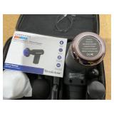 Brookstone Cordless Hot and Cold Percussion Deep Tissue Massager Gun, 6 Intensity Levels