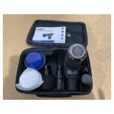 Brookstone Cordless Hot and Cold Percussion Deep Tissue Massager Gun, 6 Intensity Levels