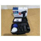 Brookstone Cordless Hot and Cold Percussion Deep Tissue Massager Gun, 6 Intensity Levels