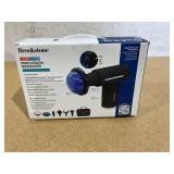 Brookstone Cordless Hot and Cold Percussion Deep Tissue Massager Gun, 6 Intensity Levels