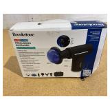 Brookstone Cordless Hot and Cold Percussion Deep Tissue Massager Gun, 6 Intensity Levels