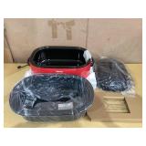 Aroma® 18Qt. Electric Roaster Oven with High Dome Lid, 8X Bonded Granite Enamel, New-Red (ART-718RH)