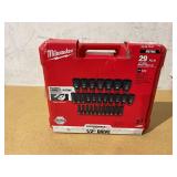 29PCS Milwaukee 49-66-7015 SHOCKWAVE Impact Duty 1/2" Drive Metric Deep 6 Point Socket Set
