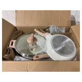 12PCS Carote Nonstick Cookware Sets, Granite Non Stick Pots and Pans Set