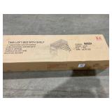 Twin Size Coaster Home Furnishings Anica Transitional Wood Loft Bed Frame with Ladder and Guardrails 460084