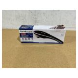 Brookstone Handheld Percussion Body Massager, 4 Vibration Modes, 5 Interchangeable Heads, Black