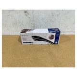 Brookstone Handheld Percussion Body Massager, 4 Vibration Modes, 5 Interchangeable Heads, Black