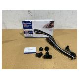 Brookstone Handheld Percussion Body Massager, 4 Vibration Modes, 5 Interchangeable Heads, Black