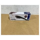 Brookstone Handheld Percussion Body Massager, 4 Vibration Modes, 5 Interchangeable Heads, Black