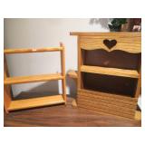 2 Wooden Display Shelves