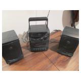 Cassette Boom Box and small keyboard