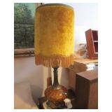 Hollywood Regency Amber Blown Glass