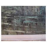 Big Framed Picture  signed Rivera