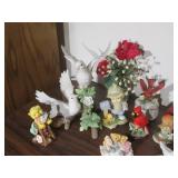 Figurines, Doves, Cardinals, More