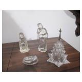 Glass Nativity and a Tree