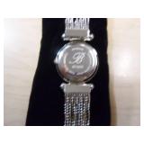 Burgi Ladies Crystal Diamond Accent and Mother of Pearl Watch