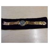 Burgi Ladies Crystal Diamond Accent and Mother of Pearl Watch