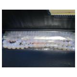 PINK OPALITE BEAD STRAND APPROX 8MM FACETED ROUND AND 8X5MM ROUNDELLE