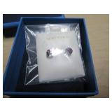 14K WG 2.10CTW RD TRTD MYSTIC FIRE TOP STUD EARRINGS