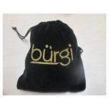 1 BURGI LADIES SILVER TONE MOTHER OF PEARL AND CRYSTAL CAT WATCH