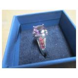 BRAZILIAN AMETHYST STERLING SILVER RING SIZE 10