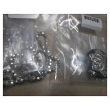 BLACK MOTHER OF PEARL STERLING & 18K GOLD OVER STERLING SILVER PENDANT