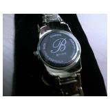 BURGI LADIES CRYSTAL DIAMOND ACCENT AND MOTHER OF PEARL WATCH