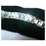 BURGI LADIES CRYSTAL DIAMOND ACCENT AND MOTHER OF PEARL WATCH