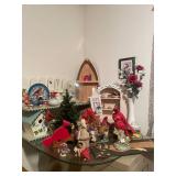 Cardinal and Flower Decor