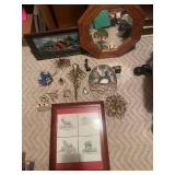 Collection of Decorative Artwork, Figurines, and Wall Hanging Pieces