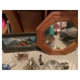 Collection of Decorative Artwork, Figurines, and Wall Hanging Pieces