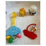 Collection of Assorted Baby Toys with Rattles and Figures