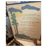 Assorted Collection of Framed Artwork and Decorative Figurines