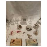 Collection of Wedding Keepsakes Including Danbury Clock and Decorations