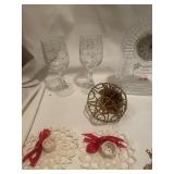 Collection of Wedding Keepsakes Including Danbury Clock and Decorations