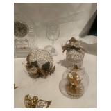 Collection of Wedding Keepsakes Including Danbury Clock and Decorations