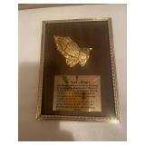 Collection of Religious Art and Decor: Framed Jesus Portrait, Last Supper Carving, Cross, Prayers