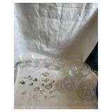 Collection of 24 Crystal Glassware and Figurines