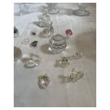 Collection of 24 Crystal Glassware and Figurines