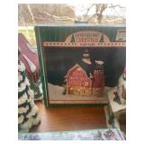 Collection of Hand-Painted Porcelain Santa Village and Victorian Streetlights