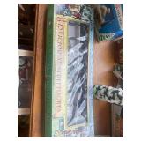 Collection of Hand-Painted Porcelain Santa Village and Victorian Streetlights